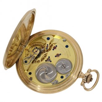 German 14 carat gold full hunter case pocket watch Circa 1920
