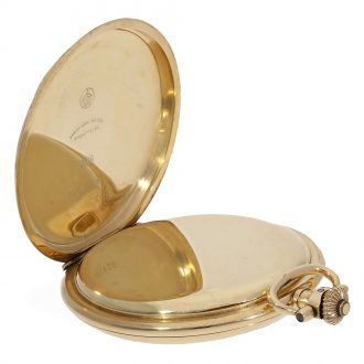 German 14 carat gold full hunter case pocket watch Circa 1920