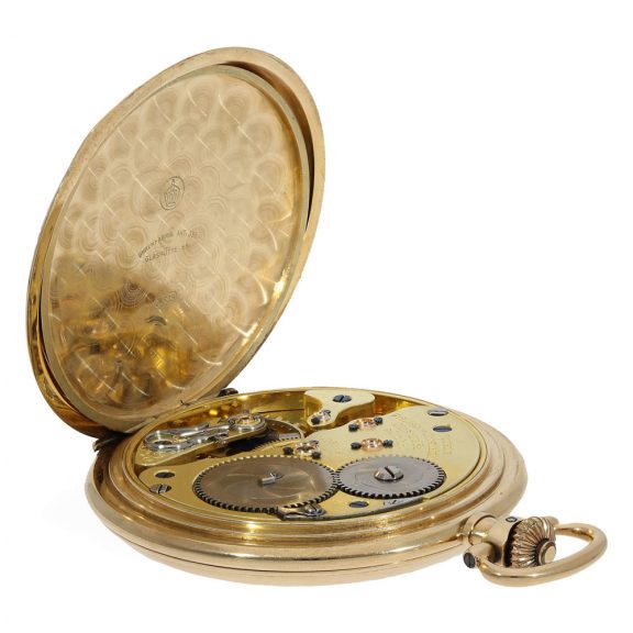 German 14 carat gold full hunter case pocket watch Circa 1920 German 14 carat gold full hunter case pocket watch Circa 1920