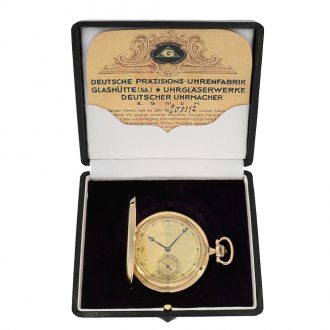 German 14 carat gold full hunter case pocket watch Circa 1920