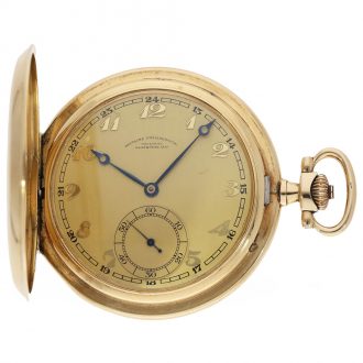 German 14 carat gold full hunter cased pocket watch Circa 1920