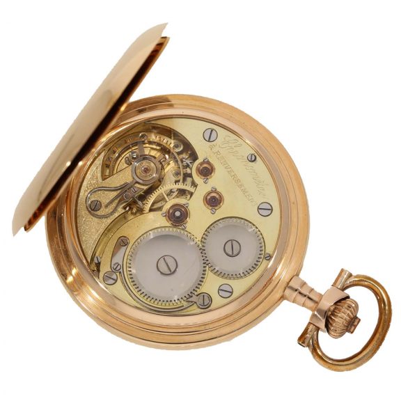 Swiss heavy 14K gold full hunter cased pocket watch Circa 1910 Swiss heavy 14K gold full hunter cased pocket watch Circa 1910