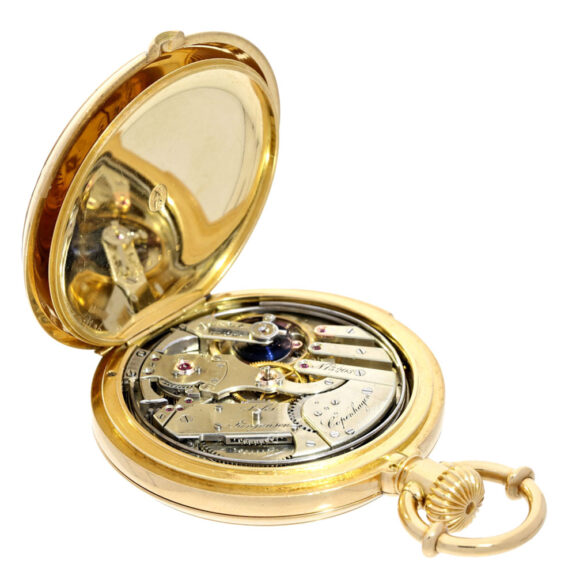 Danish goldsavonnette five minute repeater Circa 1875 Danish goldsavonnette five minute repeater Circa 1875