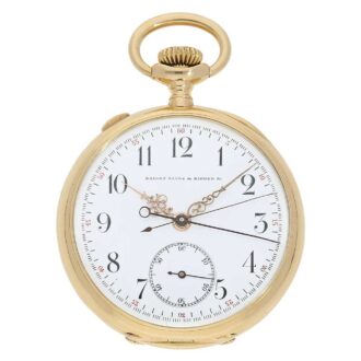 Swiss gold split seconds chronograph Rattrapante Circa 1904 Swiss gold split seconds chronograph Rattrapante Circa 1904