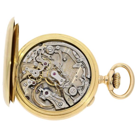 Swiss gold split seconds chronograph Rattrapante Circa 1904 Swiss gold split seconds chronograph Rattrapante Circa 1904