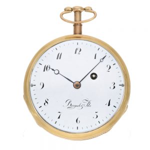 French rare minute repeating gold pocket watch Circa 1820