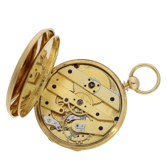 A very fine Danish pocket chronometer with well preserved enamel dial Circa 1839 A very fine Danish pocket chronometer with well preserved enamel dial Circa 1839