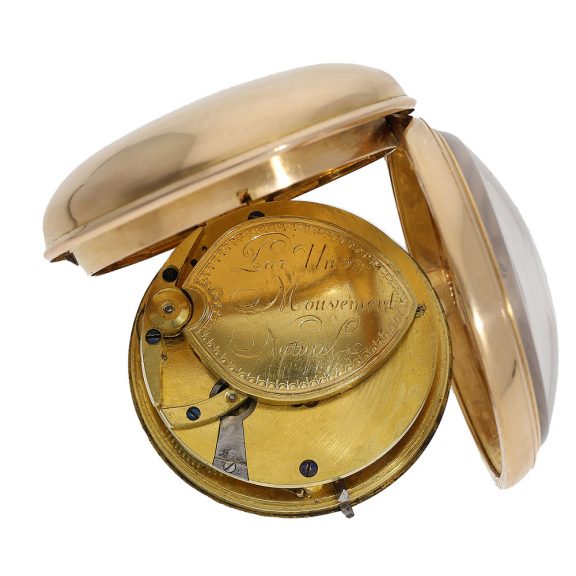 Swiss 18 Carat gold early automatic watch Circa 1785 Swiss 18 Carat gold early automatic watch Circa 1785
