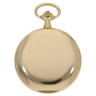 German 18 carat gold full hunter cased watch with original box Circa 1911