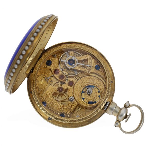 Swiss silver gilt pair of enamelled watches for Chinese market Circa 1880 Swiss silver gilt pair of enamelled watches for Chinese market Circa 1880