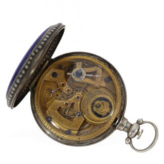 Swiss silver gilt pair of enamelled watches for Chinese market Circa 1880 Swiss silver gilt pair of enamelled watches for Chinese market Circa 1880