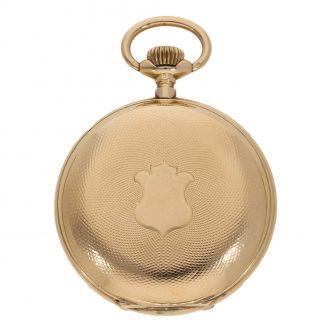 Swiss 14 carat gold hunter cased watch with sales box Circa 1900