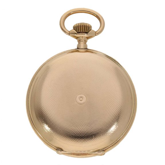Swiss 14 carat gold hunter cased watch with sales box Circa 1900 Swiss 14 carat gold hunter cased watch with sales box Circa 1900
