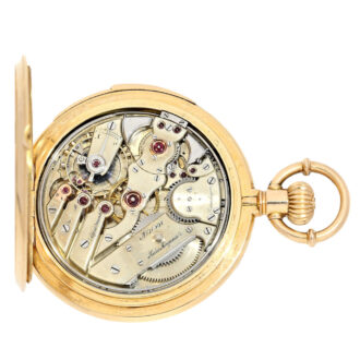 Danish gold minute repeater with 31 jewels Circa 1885 Danish gold minute repeater with 31 jewels Circa 1885