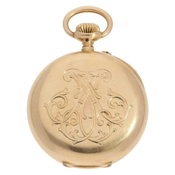 Swiss very rare 18 K gold Ankerchronometer watch Circa 1883 Swiss very rare 18 K gold Ankerchronometer watch Circa 1883