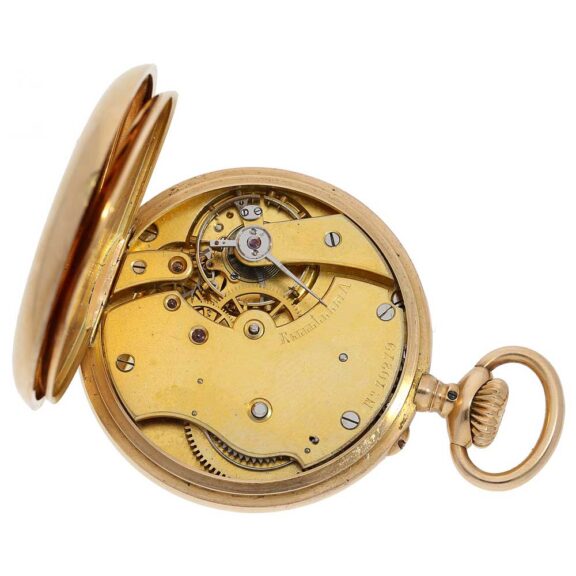 Swiss very rare 18 K gold Ankerchronometer watch Circa 1883 Swiss very rare 18 K gold Ankerchronometer watch Circa 1883