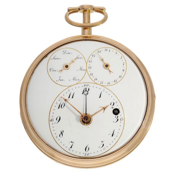 Gold pocket chronometer with jumping centre seconds Circa 1790