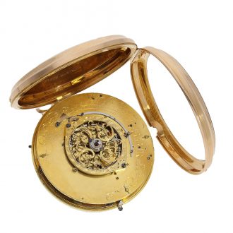 Gold pocket chronometer with jumping centre seconds Circa 1790