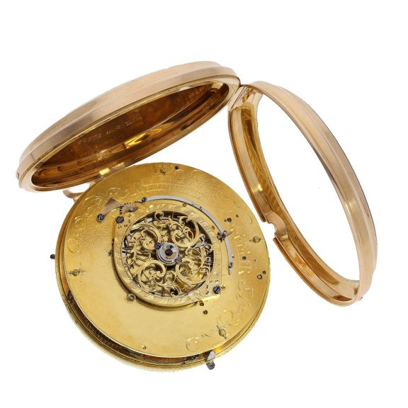 Gold pocket chronometer with jumping centre seconds Circa 1790 Gold pocket chronometer with jumping centre seconds Circa 1790