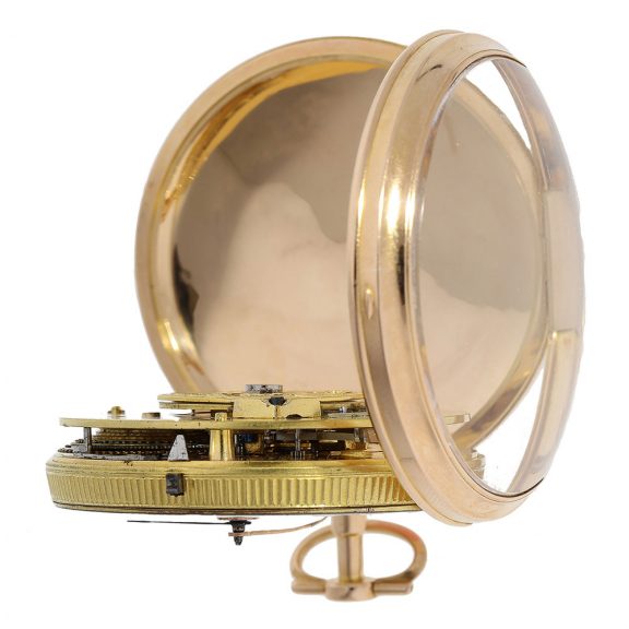 Gold pocket chronometer with jumping centre seconds Circa 1790 Gold pocket chronometer with jumping centre seconds Circa 1790