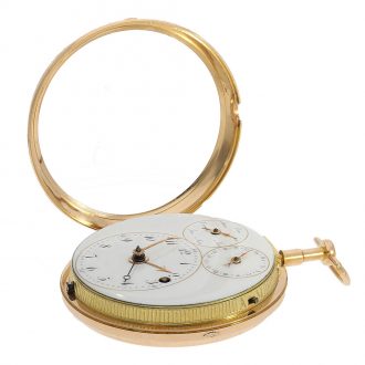 Gold pocket chronometer with jumping centre seconds Circa 1790