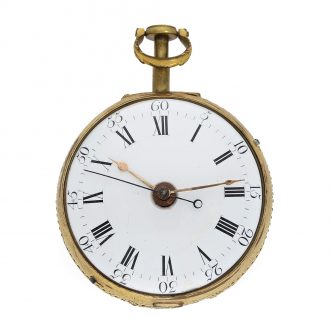 English fire gilt complex pair cased coach clock Circa 1775