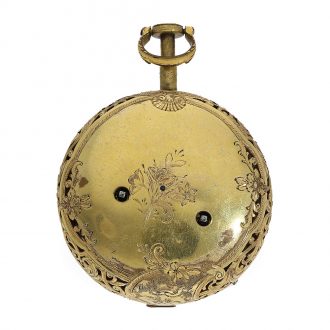 English fire gilt complex pair cased coach clock Circa 1775