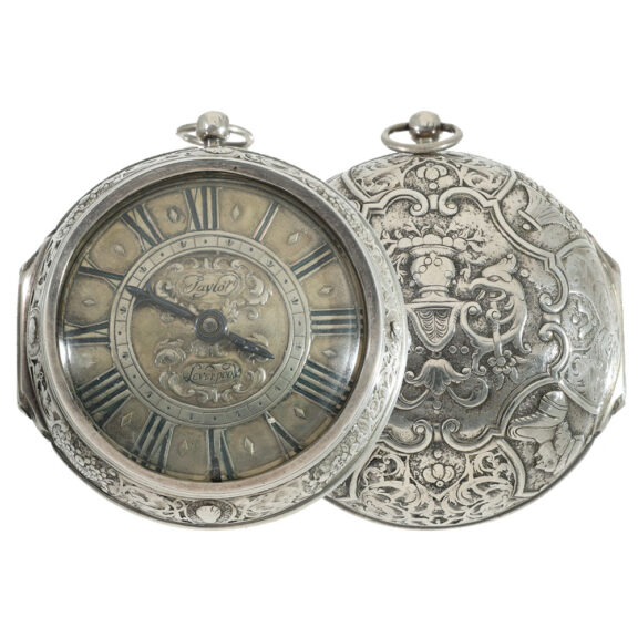 English silver impressive early verge watch Circa 1690 English silver impressive early verge watch Circa 1690