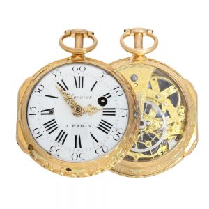 French extremely rare and early skeletonized watch Circa 1775