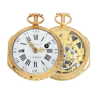 French extremely rare and early skeletonized watch Circa 1775
