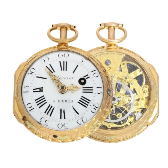 French extremely rare and early skeletonized watch Circa 1775