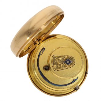 English 18 carat gold watch with pirouette 15 seconds scale Circa 1814