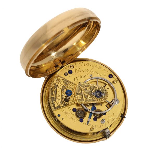 English 18 carat gold watch with pirouette 15 seconds scale Circa 1814 English 18 carat gold watch with pirouette 15 seconds scale Circa 1814