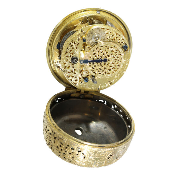 Austrian silver early quarter hour repeater pocket watch Circa 1690 Austrian silver early quarter hour repeater pocket watch Circa 1690