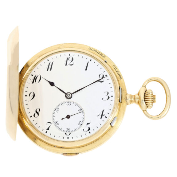 Swiss gold lever minute repeater with carillon Circa 1910 Swiss gold lever minute repeater with carillon Circa 1910