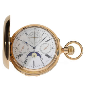 Swiss French 18 carat gold important à goutte pocket watch Circa 1878