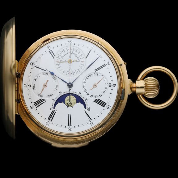 Swiss French 18 carat gold important à goutte pocket watch Circa 1878 Swiss French 18 carat gold important à goutte pocket watch Circa 1878