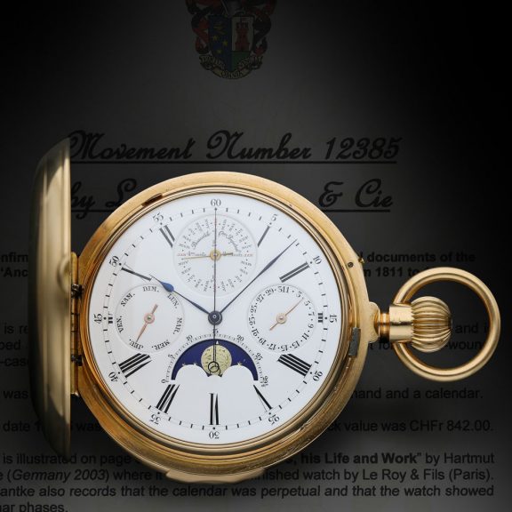 Swiss French 18 carat gold important à goutte pocket watch Circa 1878 Swiss French 18 carat gold important à goutte pocket watch Circa 1878