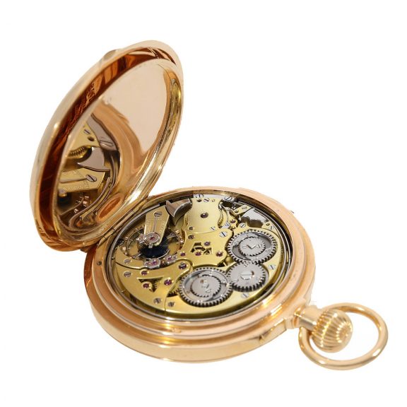 Swiss French 18 carat gold important à goutte pocket watch Circa 1878 Swiss French 18 carat gold important à goutte pocket watch Circa 1878