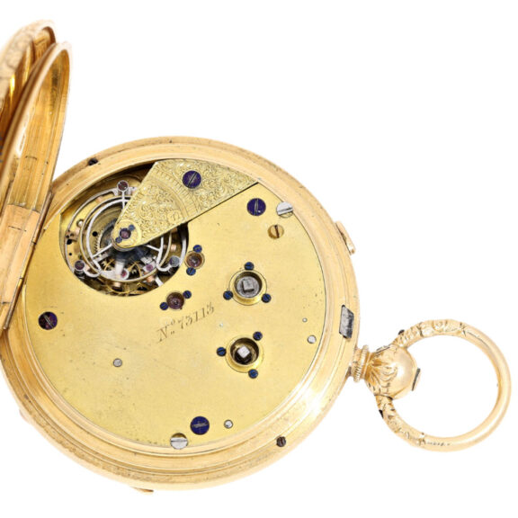 English 18k gold centre seconds tourbillon watch Circa 1878 English 18k gold centre seconds tourbillon watch Circa 1878