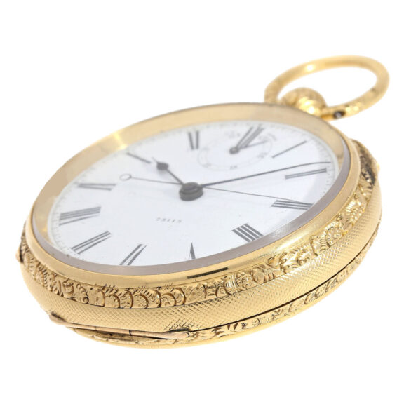 English 18k gold centre seconds tourbillon watch Circa 1878 English 18k gold centre seconds tourbillon watch Circa 1878