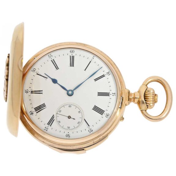 French 18 carat gold minute repeating watch Circa 1880