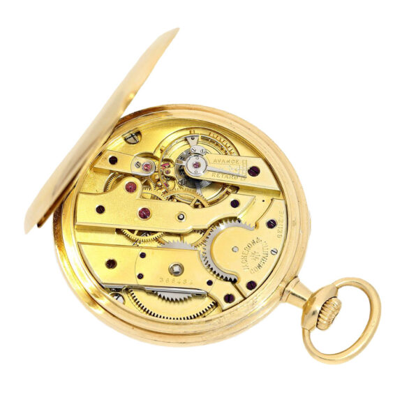 Swiss gold open faced anker chronometer watch Circa 1918 Swiss gold open faced anker chronometer watch Circa 1918