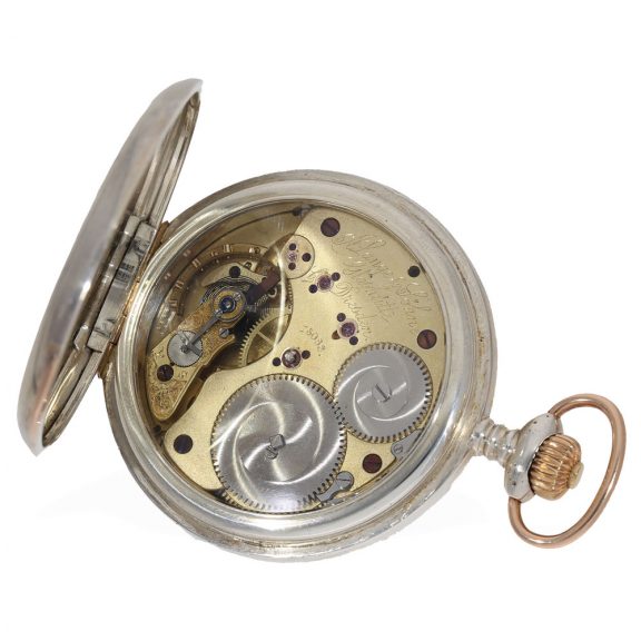 German silver hunting cased anker chronometer Circa 1884 German silver hunting cased anker chronometer Circa 1884