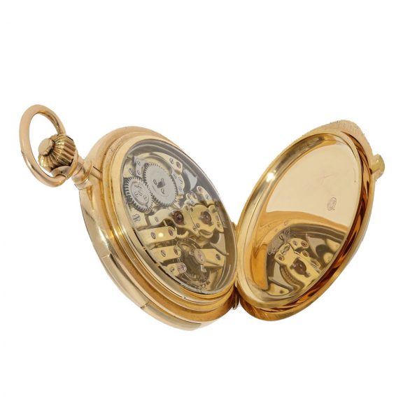 Swiss 18 carat gold highly complicated à goutte watch Circa 1900 Swiss 18 carat gold highly complicated à goutte watch Circa 1900