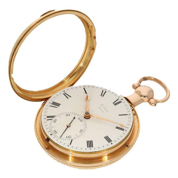 English 18 carat gold extremely heavy chronometer Circa 1809 English 18 carat gold extremely heavy chronometer Circa 1809