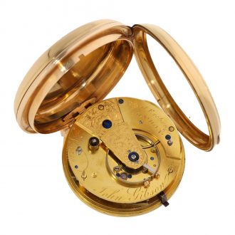 English 18 carat gold extremely heavy chronometer Circa 1809