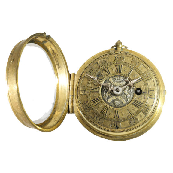 Belgian brass large museum quality verge pocket watch Circa 1700