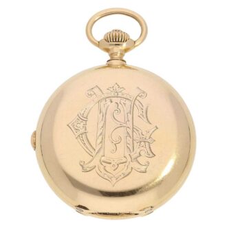 Swiss gold chronometer watch with chronograph Circa 1900