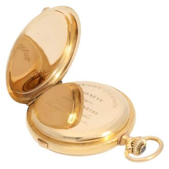 Swiss gold chronometer watch with chronograph Circa 1900